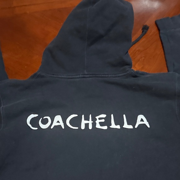 Coachella black Men's fleece roadie sweatshirt Hoodie Sz small s music festival - Picture 9 of 11